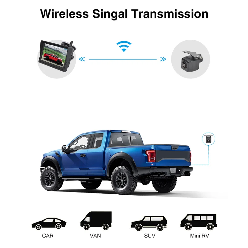 5 Zoll digitales drahtloses Rückfahrkamera - System, Wireless