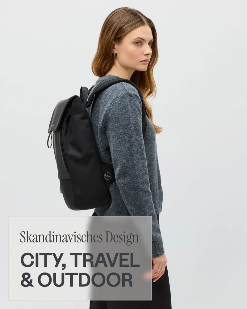 Kapten & Son Rucksack Fyn Classic All Black 11 L mit 14" Laptopfach