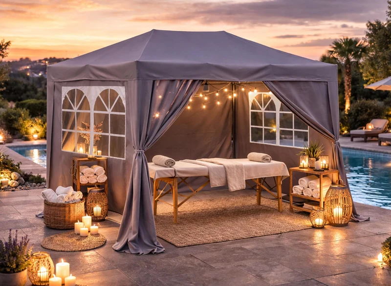 QUICK STAR Faltpavillon 2 x 3 m mit 4 Seitenwänden, Smoky Grau