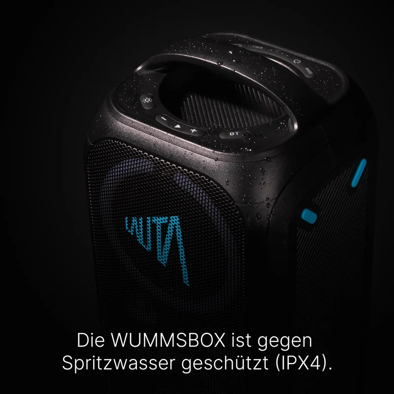 TechniSat LAUTA WUMMSBOX Bluetooth Partybox mit LED-Lichtshow