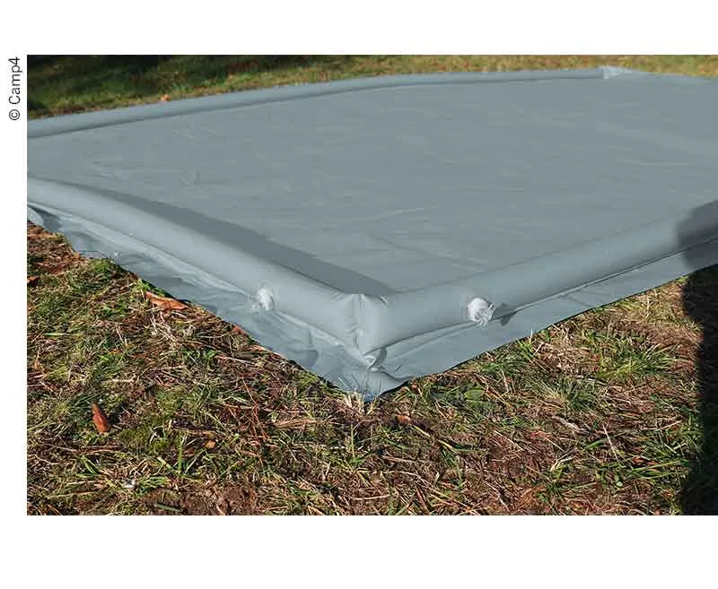 Wasserbodenplane mit aufblasbarem Rand 250 × 500 cm – grau
