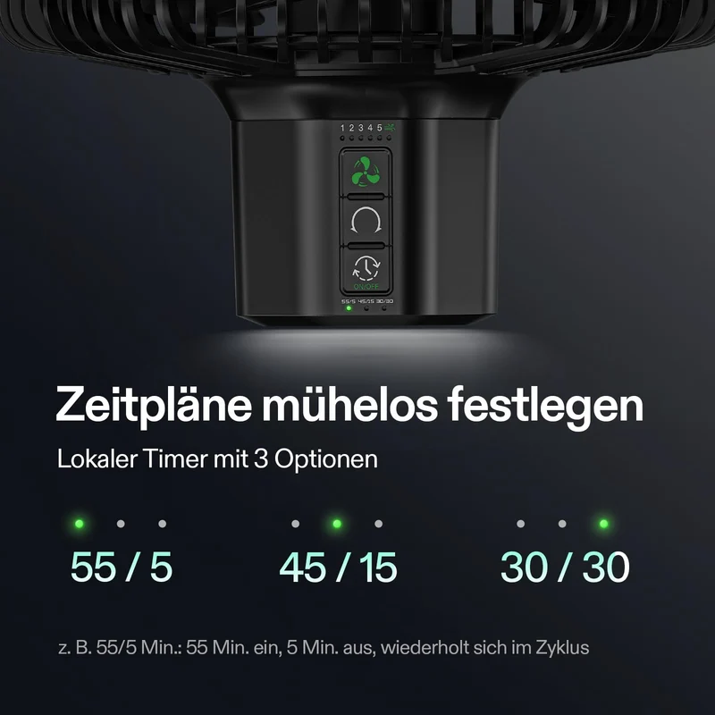 VIVOSUN E6 Gen2 Grow Ventilator, oszillierender Clip-Ventilator