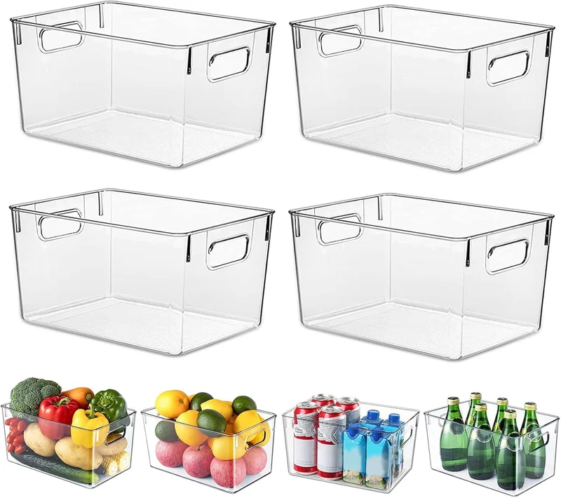 HPYLIF·H Kühlschrank Organizer, 4er Set Aufbewahrungsbox BPA-frei
