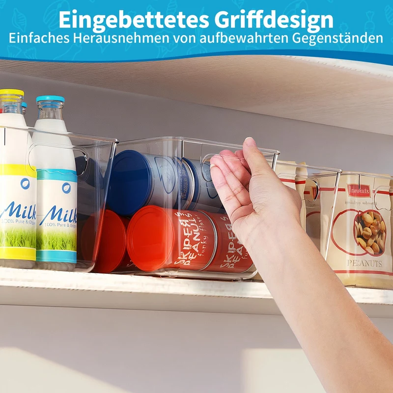 HPYLIF·H Kühlschrank Organizer, 4er Set Aufbewahrungsbox BPA-frei