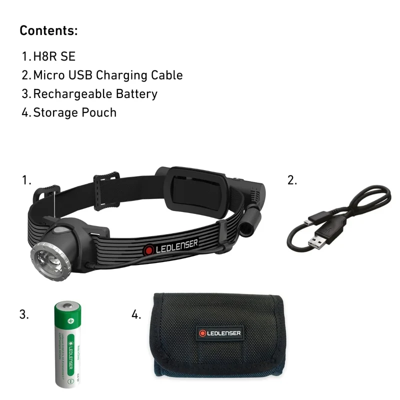 Ledlenser H8R SE LED Stirnlampe, 700 Lumen, 170 m Leuchtweite