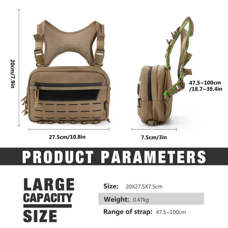 Mardingtop Taktische Brusttasche Chest Rig mit Molle-System