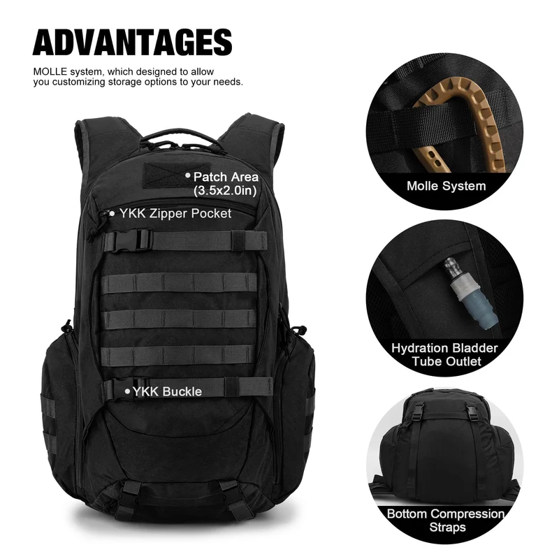 Mardingtop Taktischer Rucksack 35L Trekkingrucksack Outdoor
