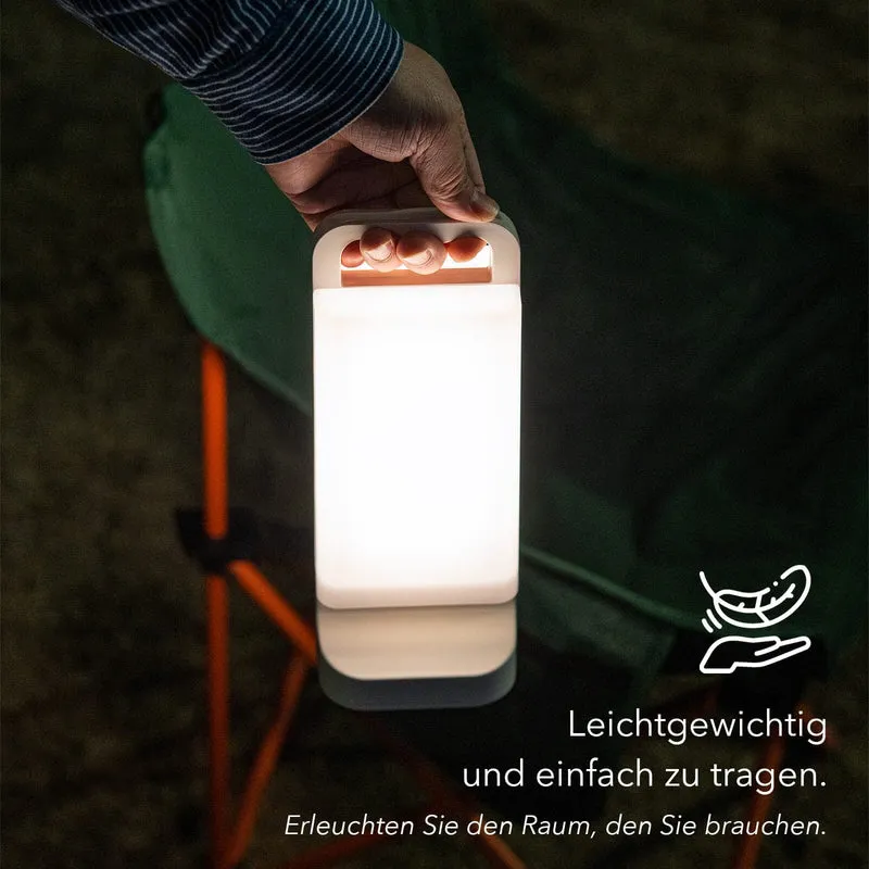 Lepwings LED Campinglampe Solar, dimmbar, 6000 mAh, IPX4