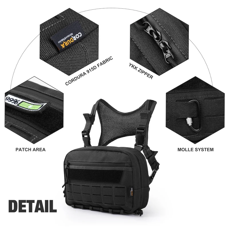 Mardingtop Taktische Brusttasche Molle Chest Rig für Outdoor