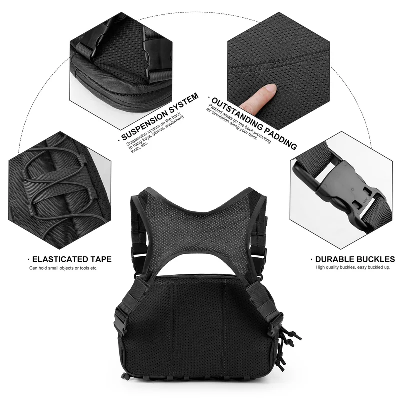 Mardingtop Taktische Brusttasche Molle Chest Rig für Outdoor