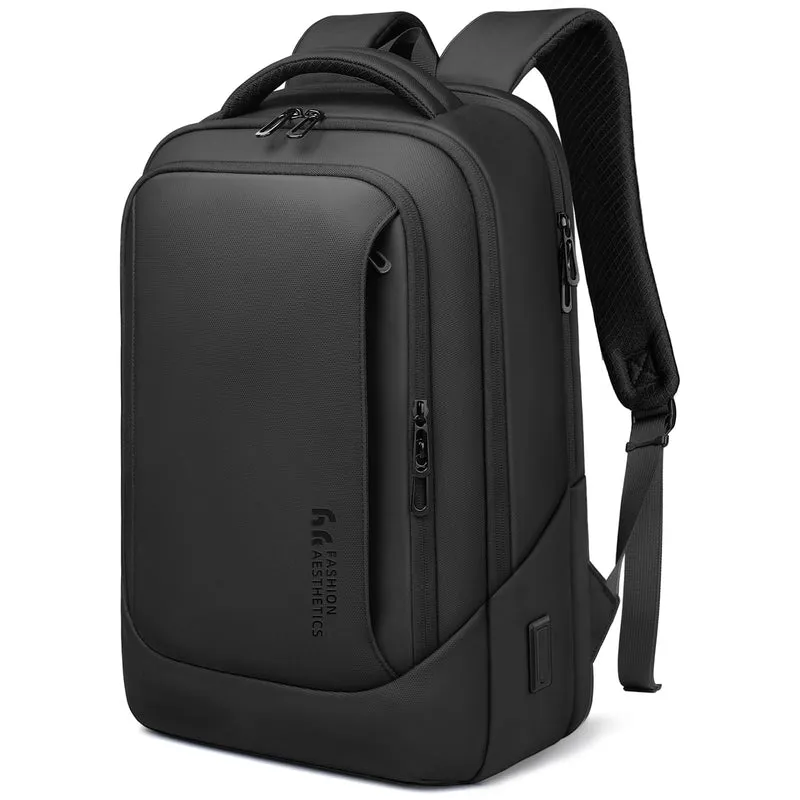 HEROIC KNIGHT Business Laptoprucksack 15,6 Zoll mit USB, schwarz