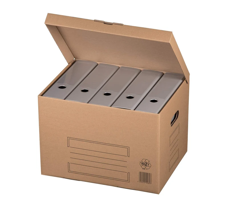 karton-billiger Archivbox aus Karton mit Klappdeckel, 10 Stück