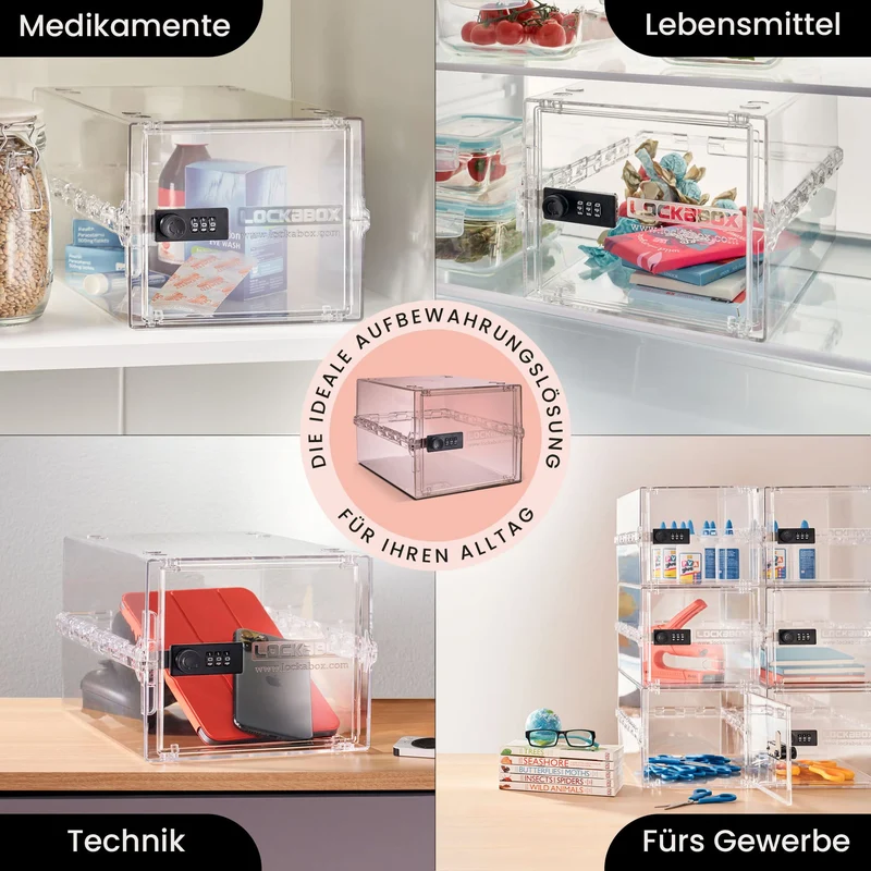 Lockabox One abschliessbare Aufbewahrungsbox mit Zahlenschloss