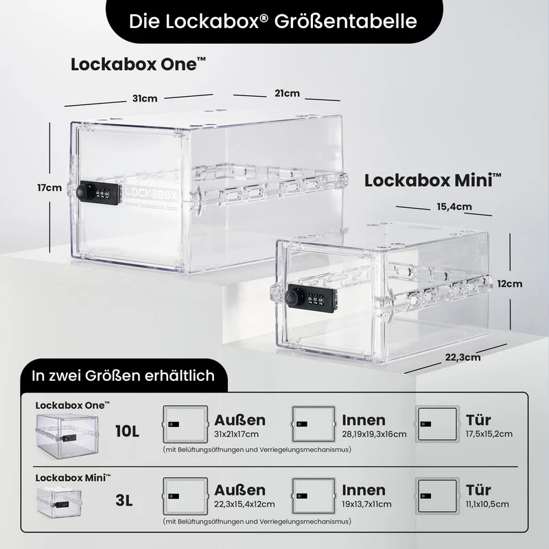 Lockabox One abschliessbare Aufbewahrungsbox mit Zahlenschloss