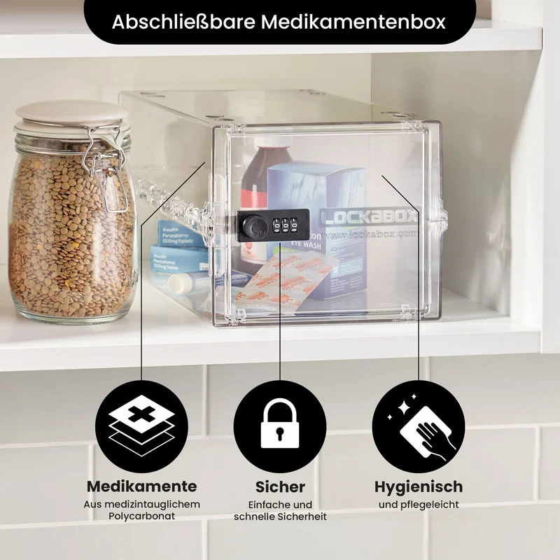 Lockabox One abschliessbare Aufbewahrungsbox mit Zahlenschloss