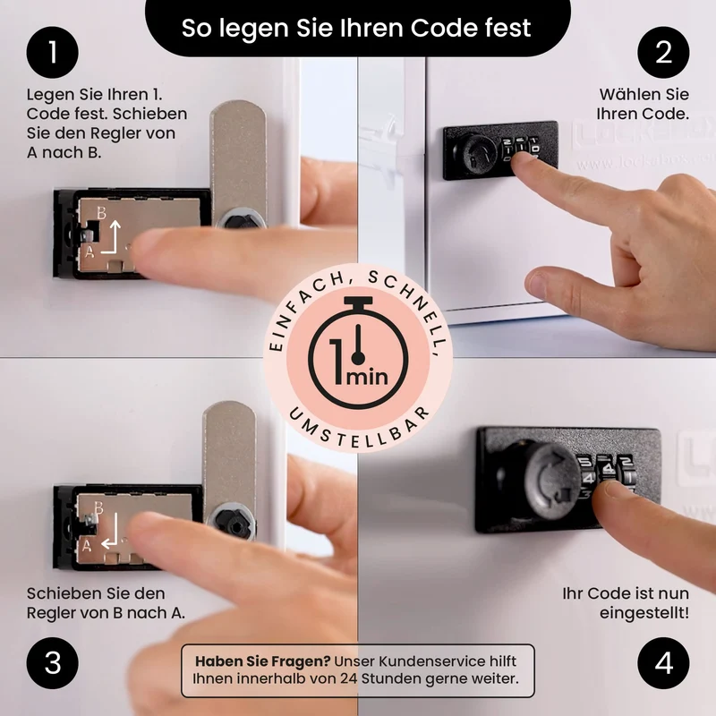 Lockabox One abschliessbare Aufbewahrungsbox mit Zahlenschloss
