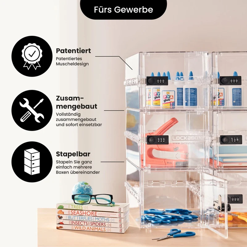 Lockabox One abschliessbare Aufbewahrungsbox mit Zahlenschloss