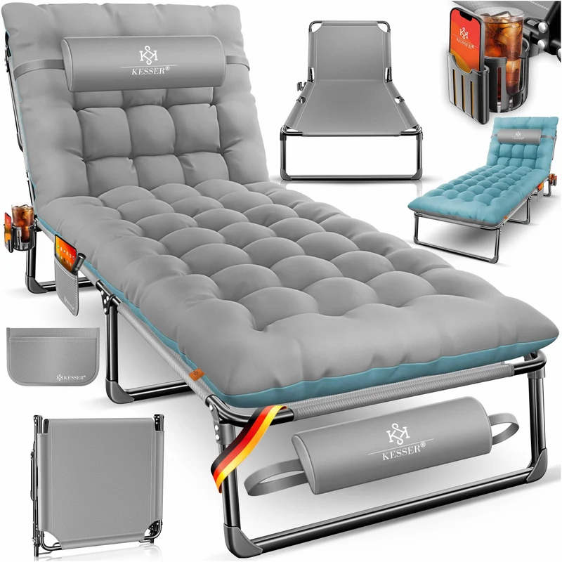 KESSER Campingbett Feldbett klappbar 190x68 cm bis 250 kg belastbar