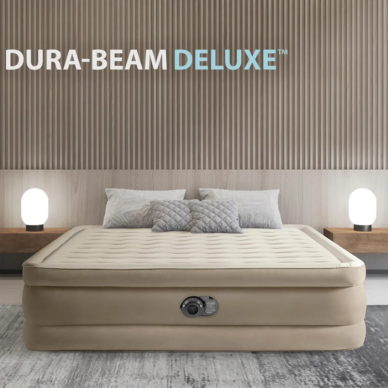 Intex Queen Ultra-Plüsch-Luftbett mit Fiber-Tech RP, 152 x 203 x 46 cm