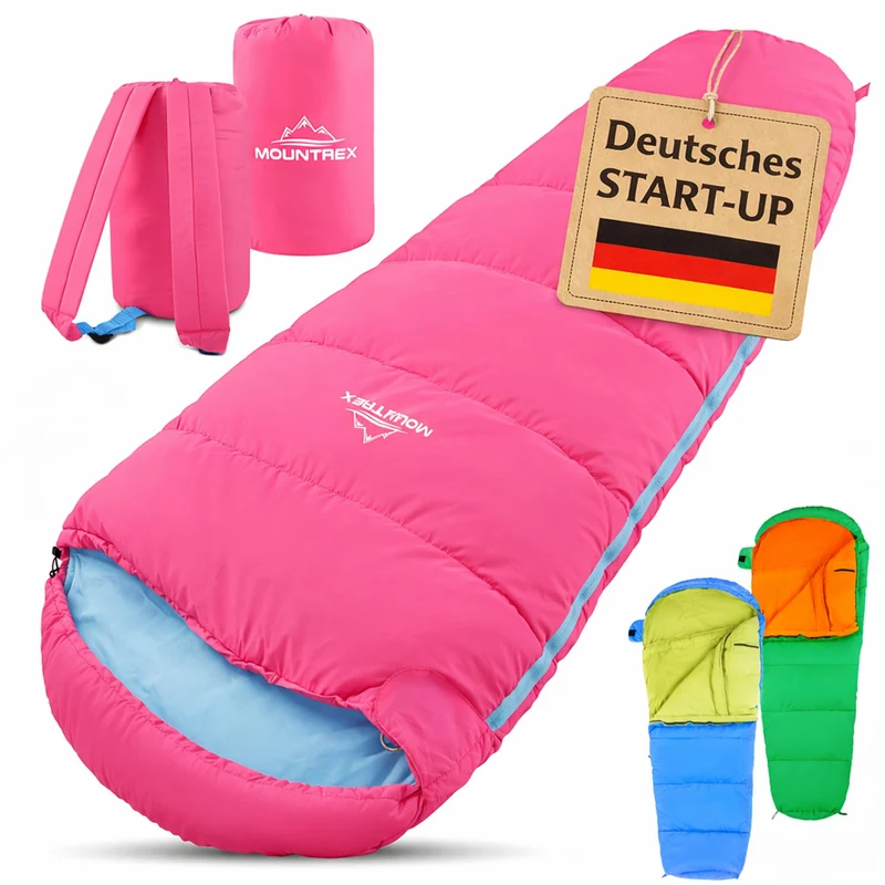 MOUNTREX Kinderschlafsack mit Baumwoll-Innenfutter, 175x70 cm