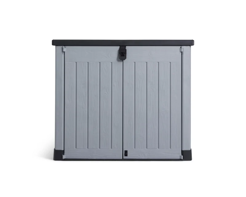 Keter Store-it-out Pro Mülltonnenbox 1200 L, Grau/Schwarz
