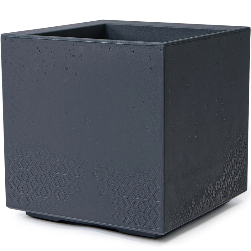 KONZEPT Pflanzkübel auf Rollen 40x40x40 cm anthrazit Beton-Optik