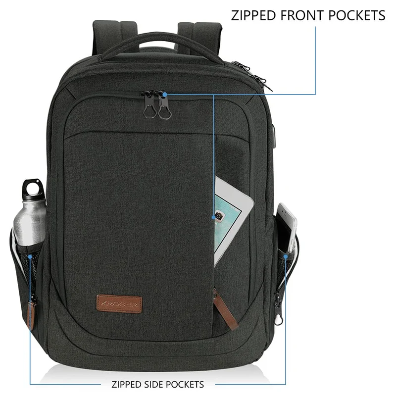 KROSER Laptop-Rucksack 17,3 Zoll wasserabweisend Business Daypack
