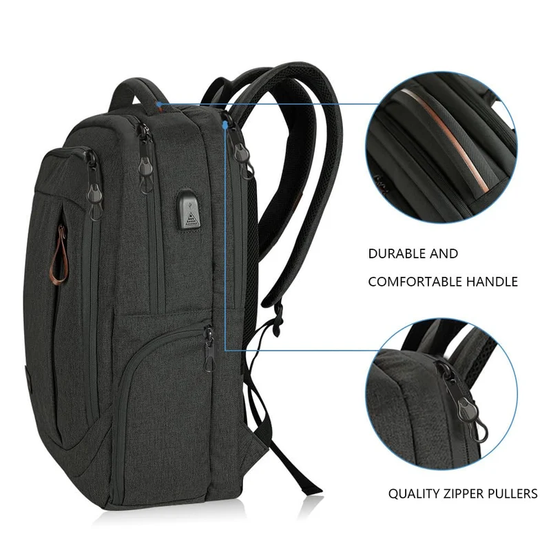 KROSER Laptop-Rucksack 17,3 Zoll wasserabweisend Business Daypack
