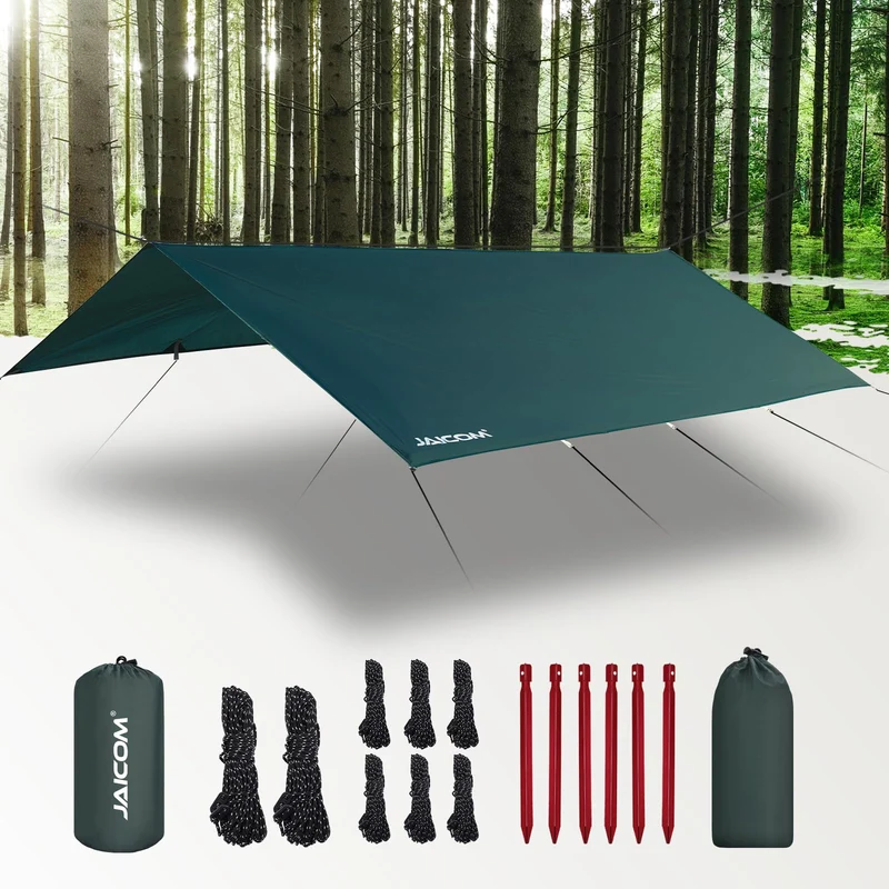 JAICOM Tarp 3x4 m wasserdicht – ultraleichte Camping-Zeltplane