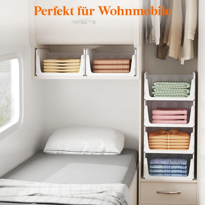 Lifewit Aufbewahrungsbox 8er-Set, stapelbar, ausziehbar, 42 cm tief
