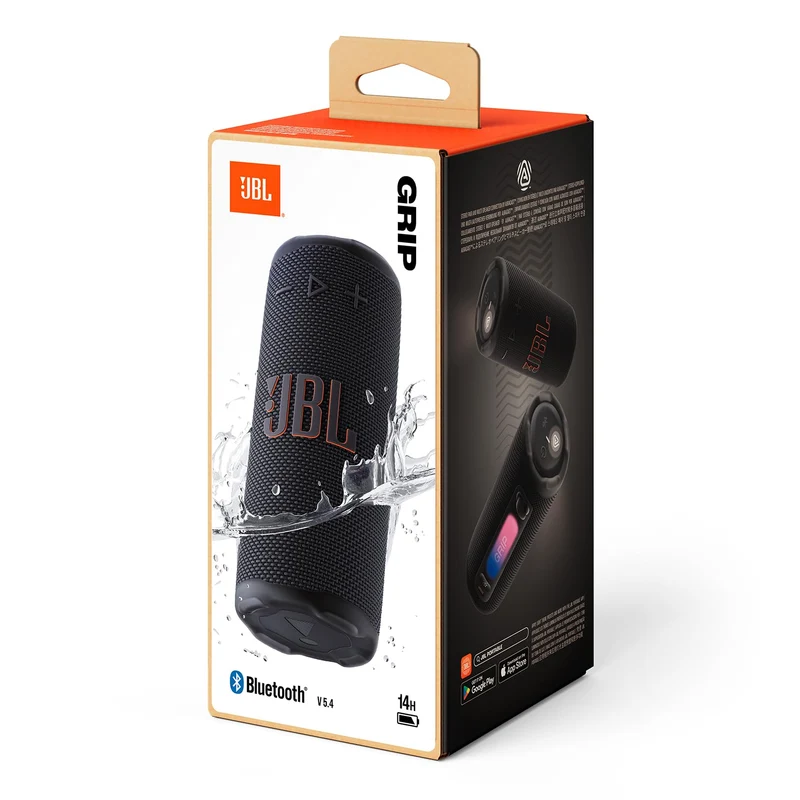 JBL Grip Bluetooth Lautsprecher, IP68 wasserdicht, Schwarz
