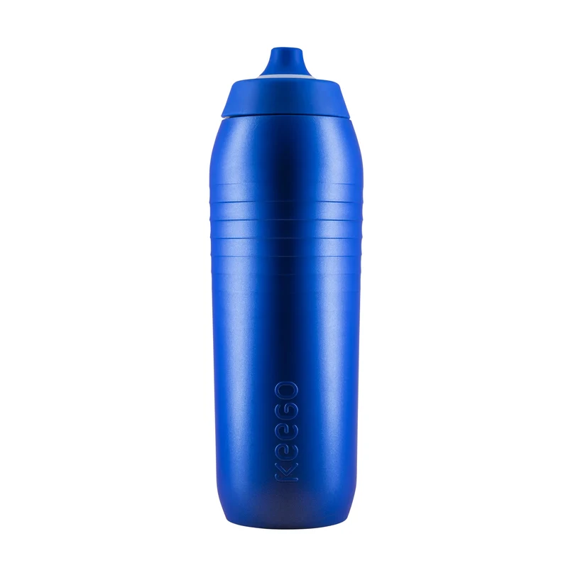 KEEGO Sportflasche aus elastischem Titan, 750 ml, Blau