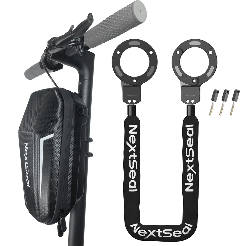 NextSeal E-Scooter Schloss Handschellenschloss mit Tasche, 90 cm