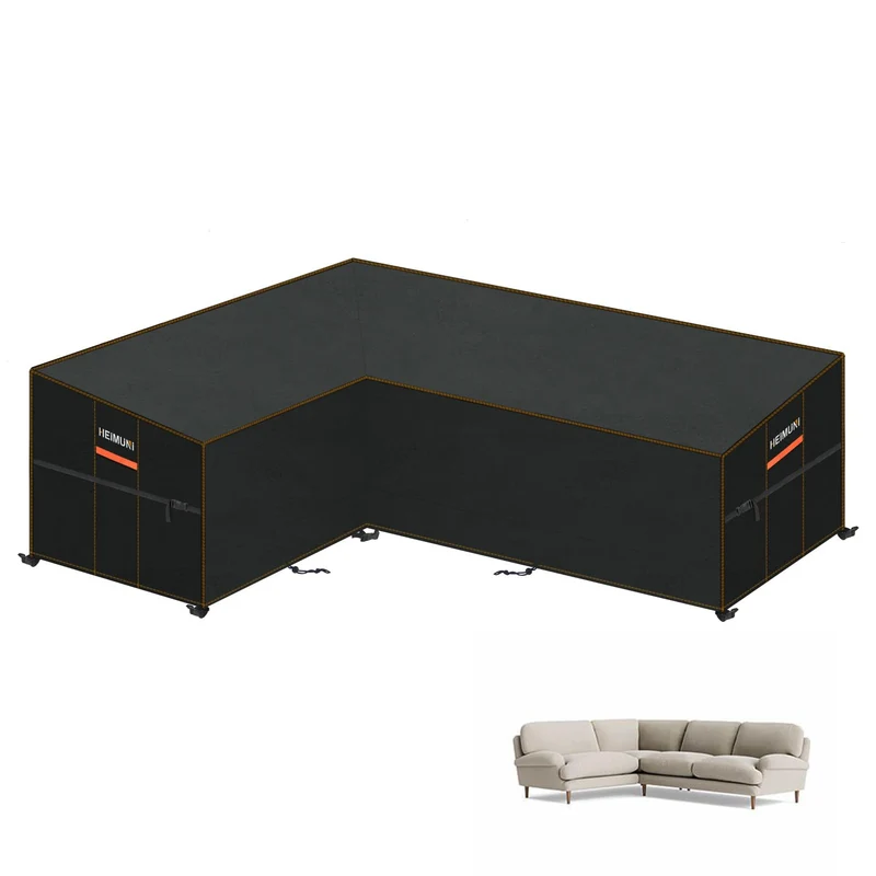 HEIMUNI Gartenmöbel Abdeckung L-Form Lounge wasserdicht 210x260 cm