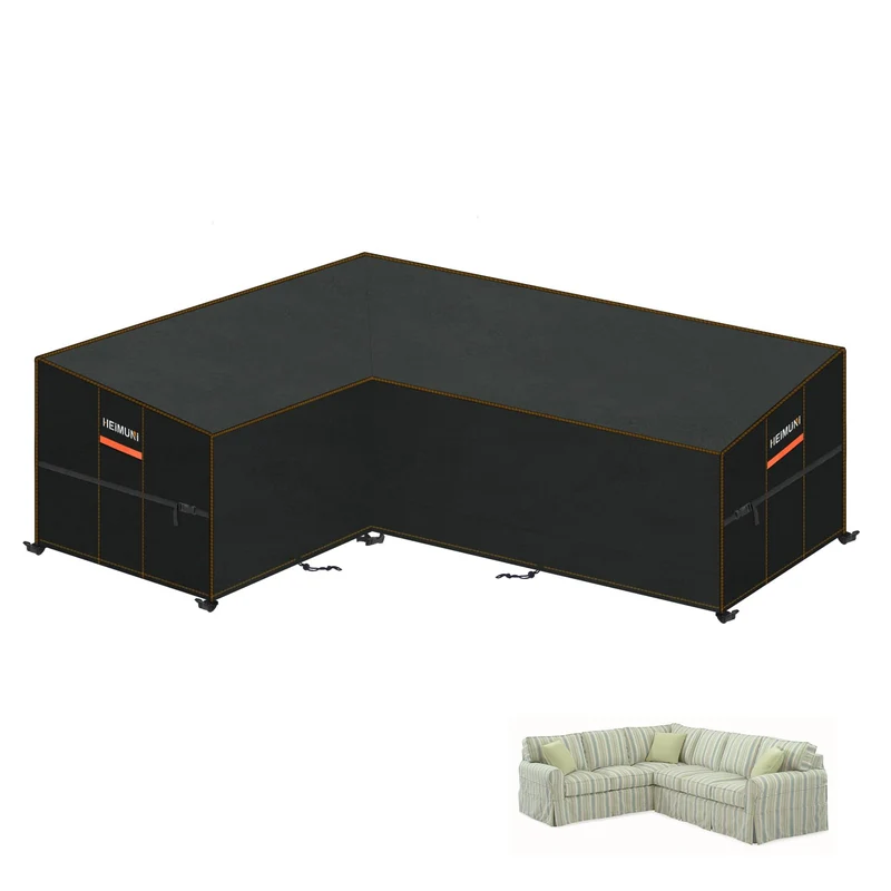 HEIMUNI Gartenmöbel Abdeckung L-Form Lounge wasserdicht 180x250x90 cm
