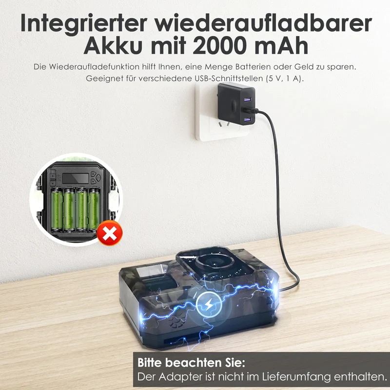 MAXDONE Wildkamera PH960W 4K 64MP WLAN Nachtsicht mit Bewegungsmelder