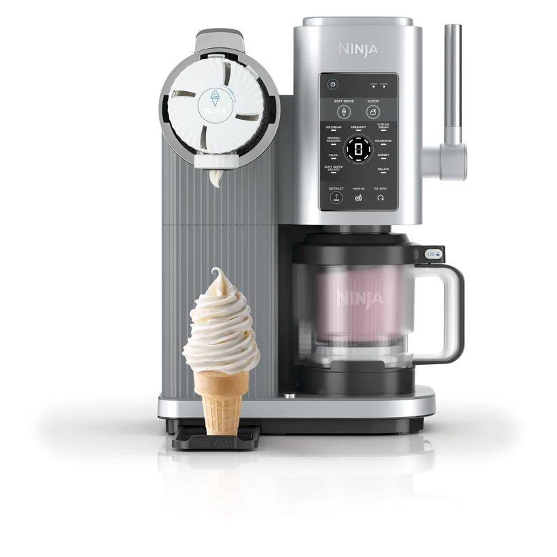 Ninja CREAMi Scoop & Swirl Eismaschine NC701EU Platinsilber