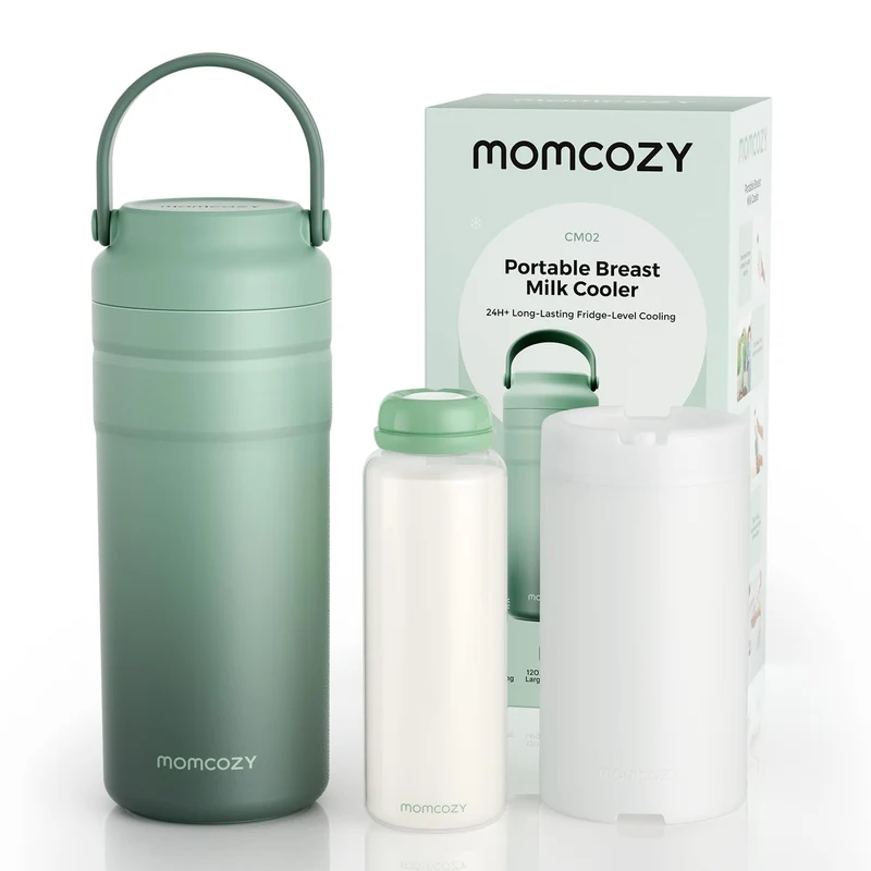 Momcozy Muttermilchkühler CM02 tragbar, 24 h eisfreie Kühlung, 350 ml