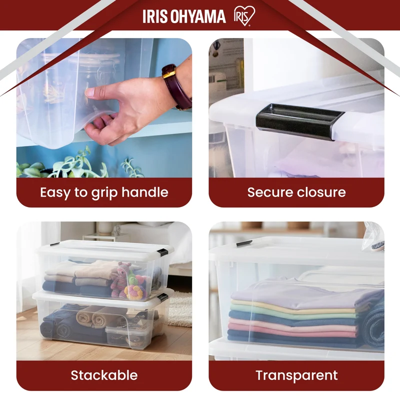 Iris Ohyama New Top Box NTB-30 Aufbewahrungsboxen 30 L, 6er-Set