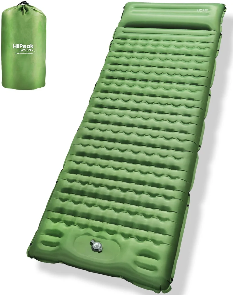 HiiPeak Isomatte Ultraleicht, aufblasbare Campingmatte mit Fusspumpe
