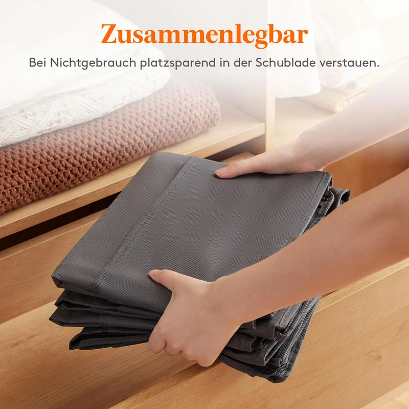 Lifewit Unterbettkommode 95L, faltbare Aufbewahrungsbox, 6er-Set, grau