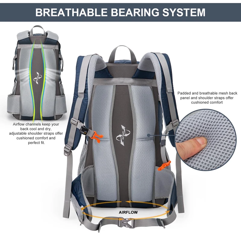 Mountaintop Wanderrucksack 40L Trekkingrucksack mit Regenhülle