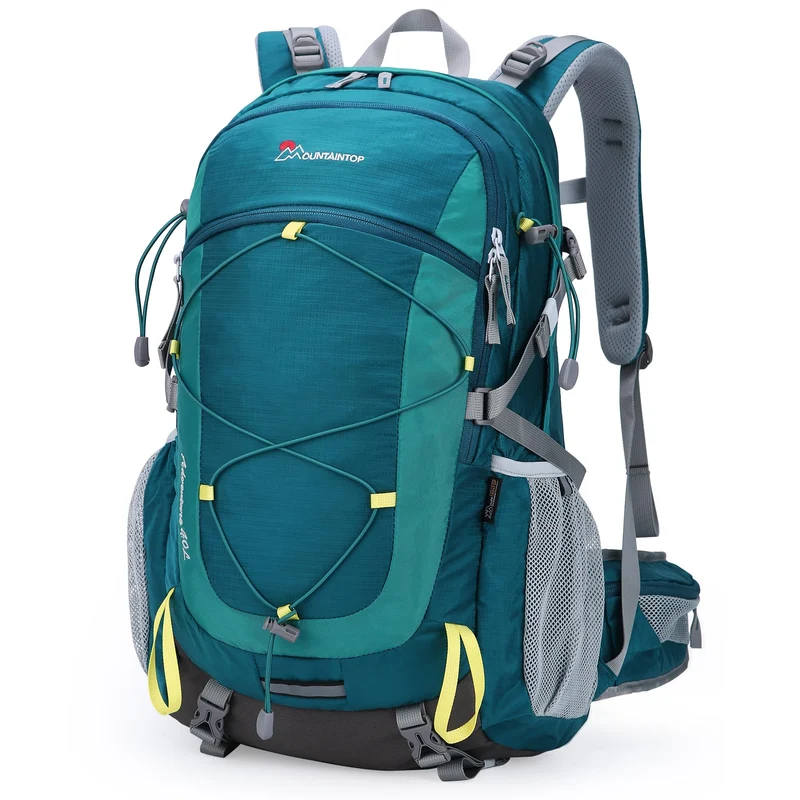 Mountaintop Wanderrucksack 40L mit Regenhülle, Blaugrün