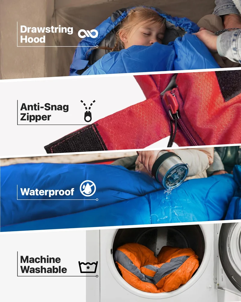 MalloMe Schlafsack Deckenschlafsack für Erwachsene und Kinder, schwarz