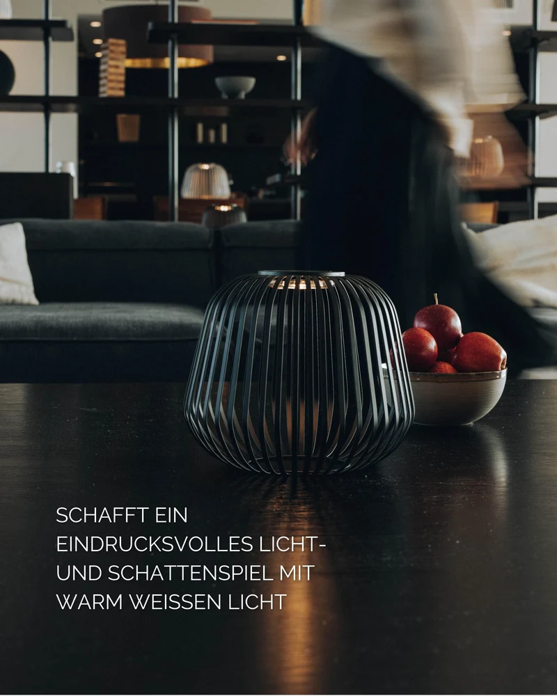 LUUK Studio SOLIS Solarlaterne, dimmbar, IP65, schwarz