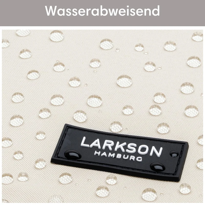 LARKSON No 4 Rolltop Rucksack mit Laptopfach, beige-grau
