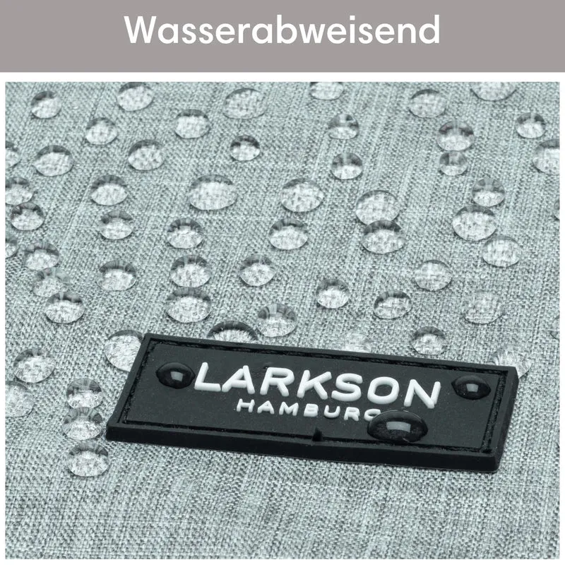 LARKSON No 4 Rolltop Rucksack Grau mit Laptopfach, wasserabweisend