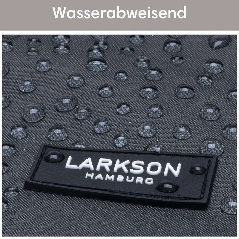 LARKSON No 4 Rolltop Rucksack Schwarz Grau mit Laptopfach 16 Zoll
