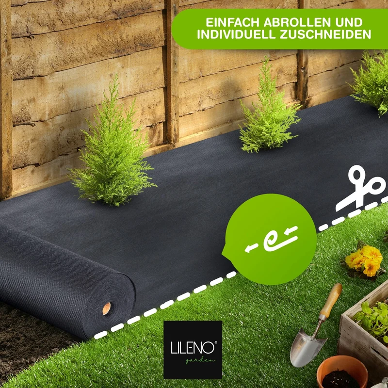 LILENO HOME Unkrautvlies Gartenvlies 100 m², 50 g/m², 1 x 100 m