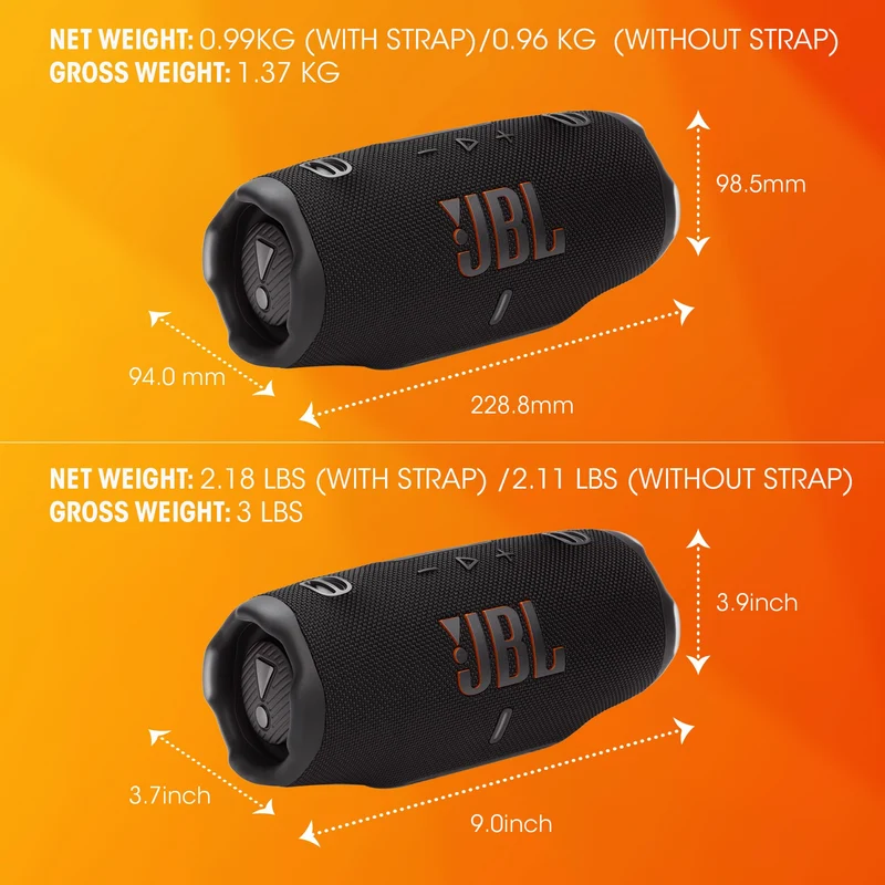 JBL Charge 6 tragbarer Bluetooth-Lautsprecher, 28h Akku, Squad